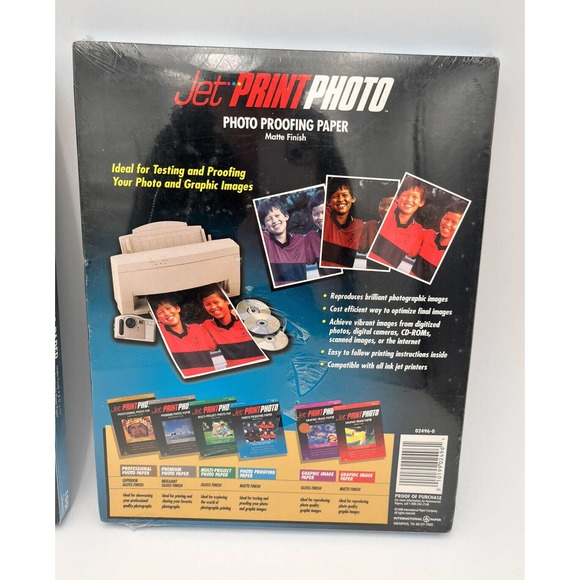 2 Jet Print Photo Proofing Paper 100 Sheets Each Matte Finish New Sealed - Picture 3 of 5
